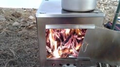 Seek Outside Medium Titanium Wood Stove & Stovepipe -Outdoor Camping Sales 20171111 123913