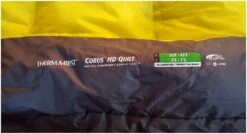 Therm-a-Rest Corus HD Quilt 24 Therm-a-Rest Corus HD Quilt -Outdoor Camping Sales Corus temp range