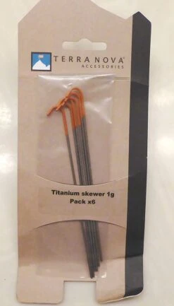 Terra Nova Titanium 1g Skewer Pegs 14 Terra Nova Titanium 1g Skewer Pegs -Outdoor Camping Sales P1000703