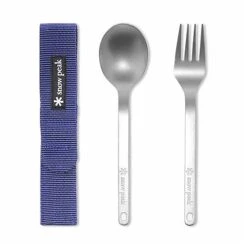 Snow Peak Titanium Fork & Spoon Set -Outdoor Camping Sales SPKTFS 1