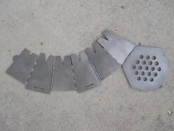 Vargo Hexagon Wood Stove Titanium -Outdoor Camping Sales Vargo Hexagon expanded