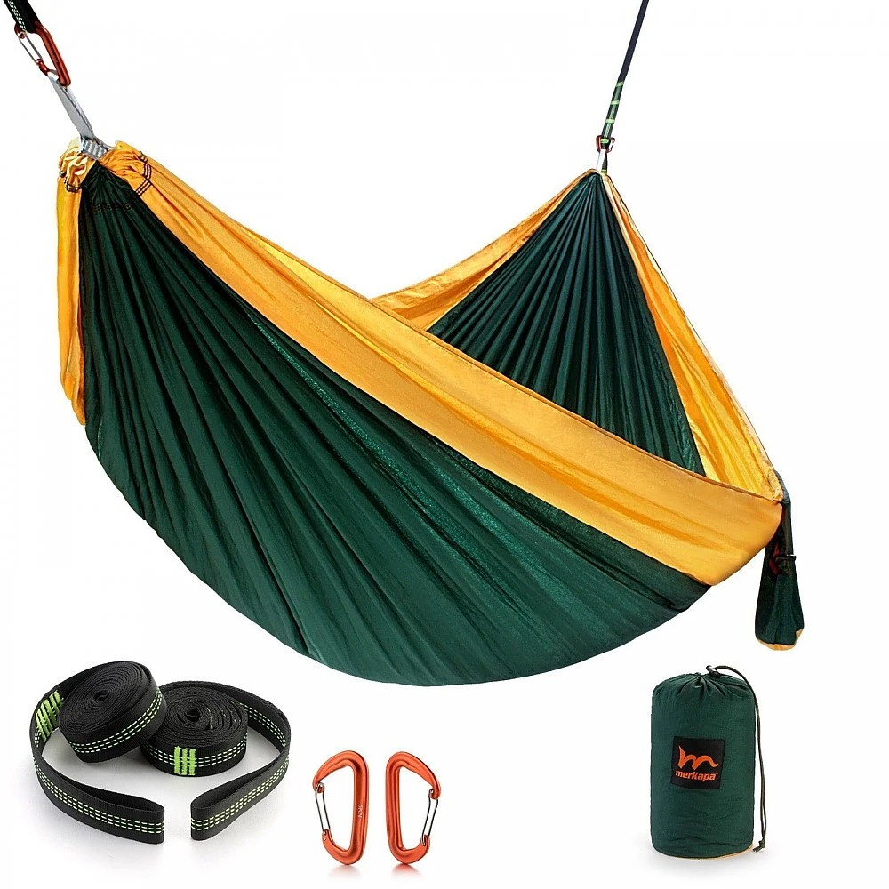 Merkapa XL Double Parachute Nylon Hammock 1 Merkapa XL Double Parachute Nylon Hammock