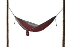 Grand Trunk Single Parachute Nylon Hammock -Outdoor Camping Sales opplanet grand trunk single parachute nylon hammock crimson charcoal main