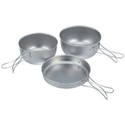 Snow Peak Titanium Cook Set, 3Pcs -Outdoor Camping Sales snow peak 3 piece titanium cookset